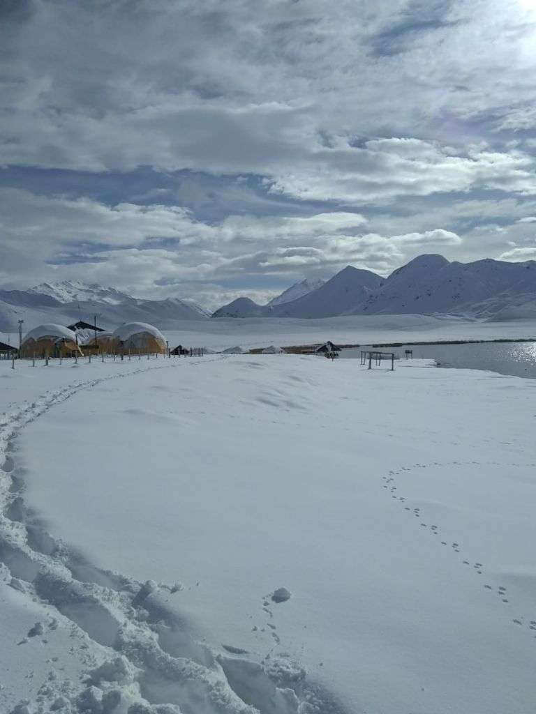 nieve en la montaña mendocina